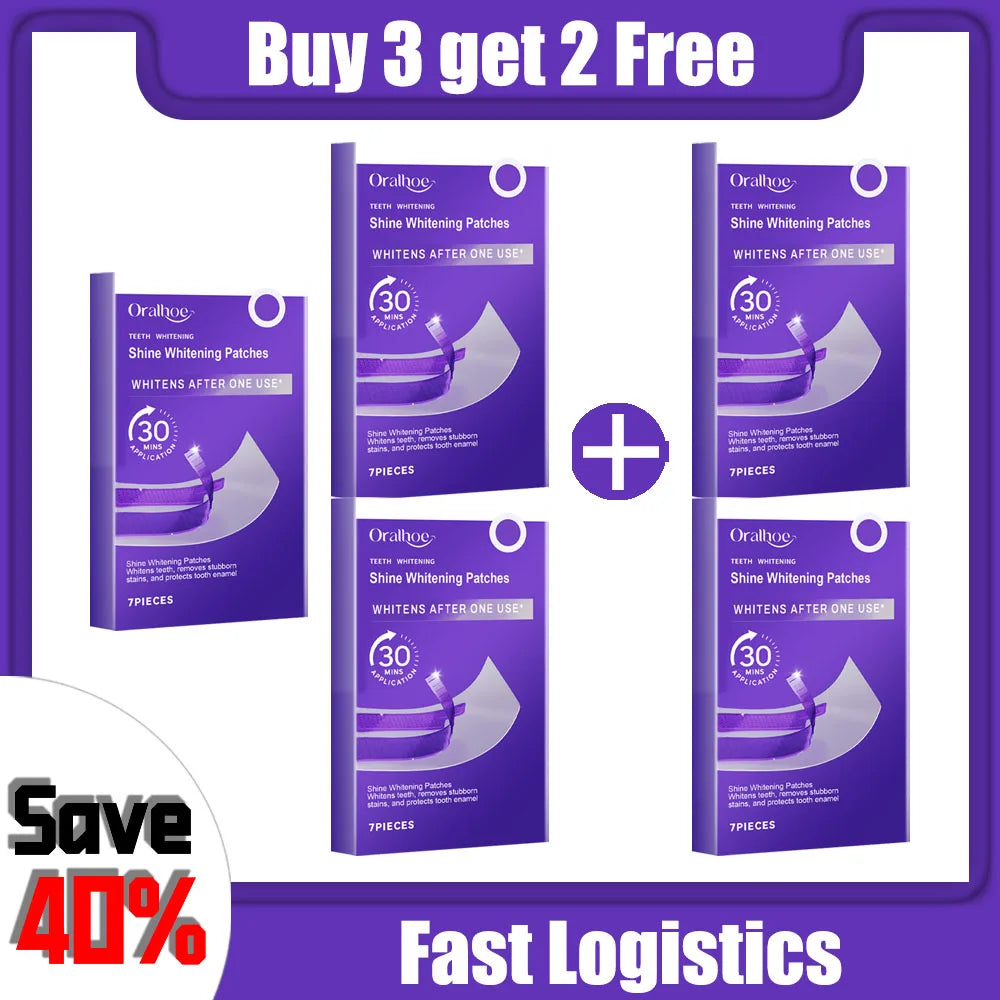 Purple Teeth Whitening Strips Brighten Tooth Remove Plaque Stain Cleaning Oral Hygiene Reduce Sensitivity Bleaching Dental Tools