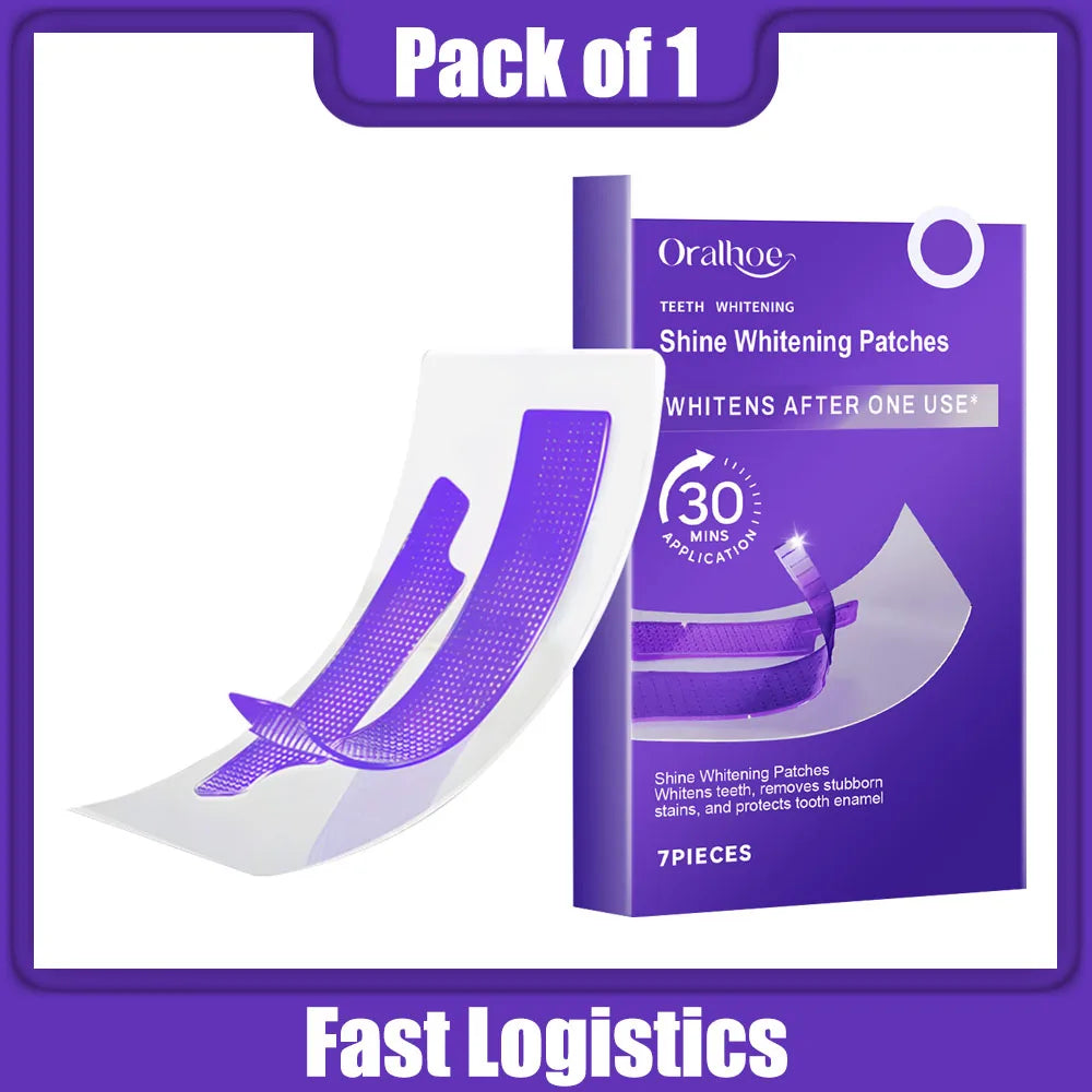 Purple Teeth Whitening Strips Brighten Tooth Remove Plaque Stain Cleaning Oral Hygiene Reduce Sensitivity Bleaching Dental Tools
