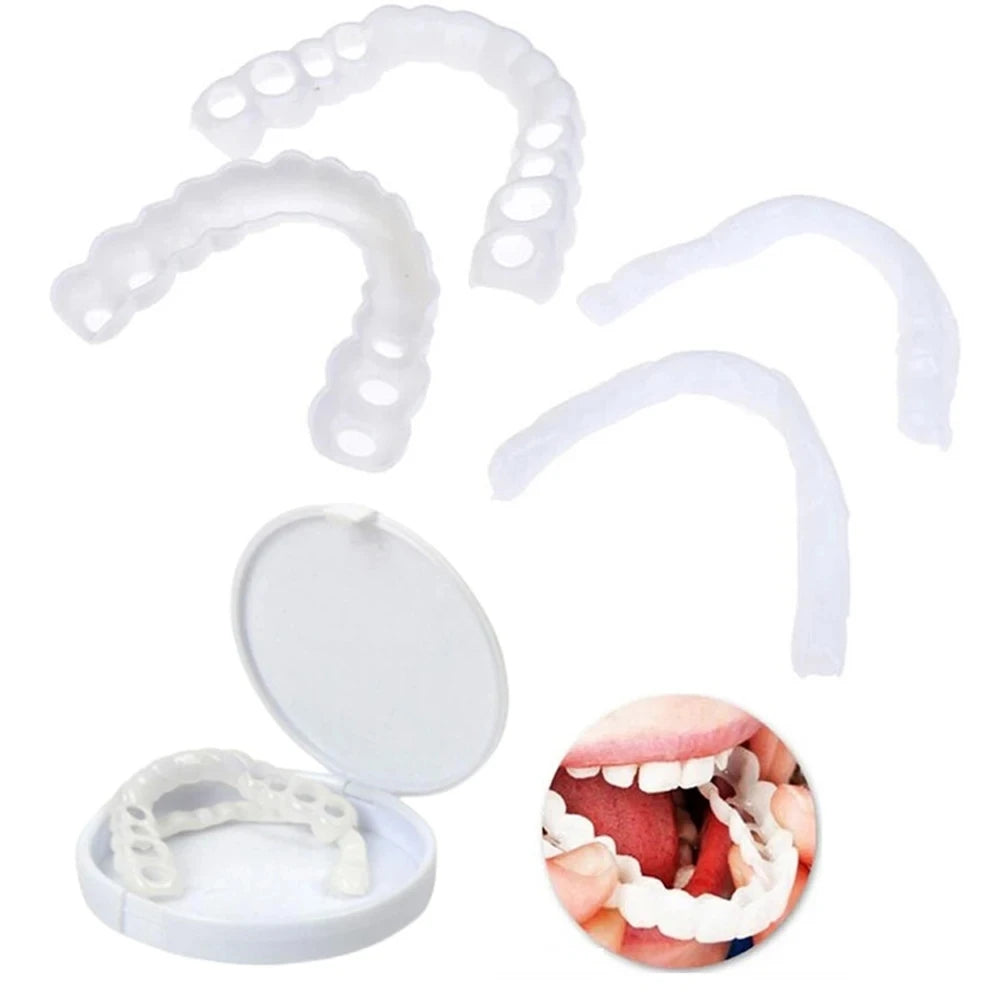 Teeth Veneers Whitening Dentures Braces Temporary False Teeth Cover Perfect Smile Comfortable Fit Denture Kit