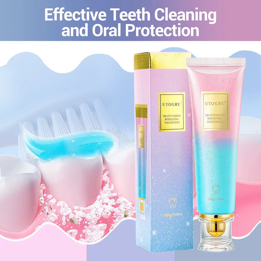 Teeth Whitening Toothpaste Effectively Removes Tea, Coffee, and Wine Stains Fresh Breath Toothpaste for Sensitive Teeth 3 Pack